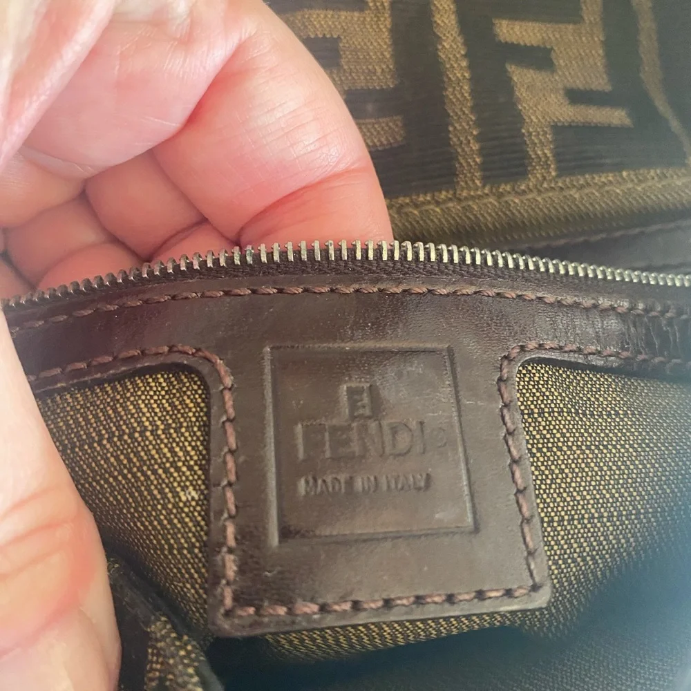 Fendi Dark Brown Monogram Shoulder Bag - Picture 4 of 7